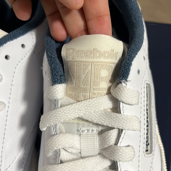 NWT Reebok Women's Club C 85 Shoes - White/Blue/Beige - Code: 100033086 - Picture 6 of 12